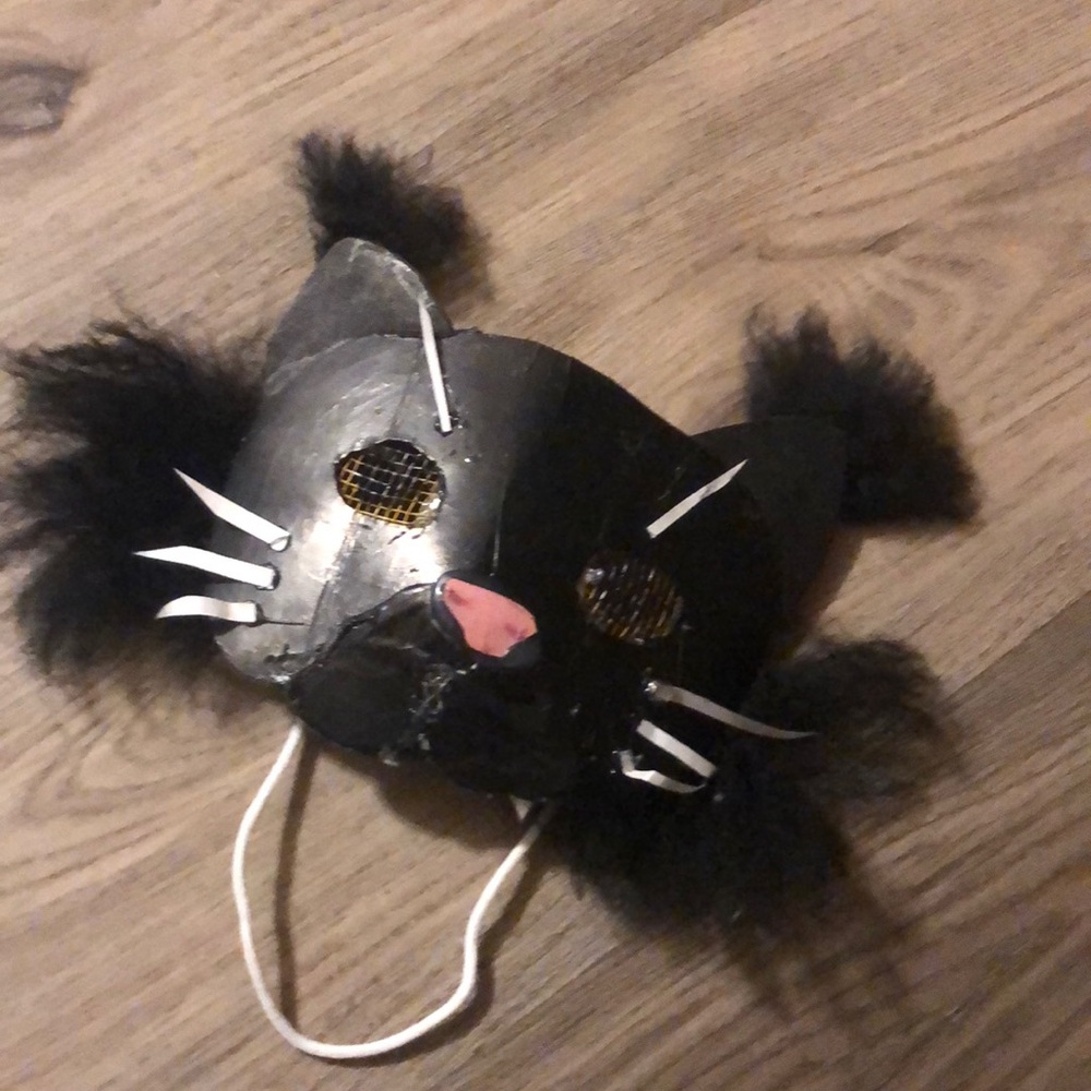 Black cat therian mask